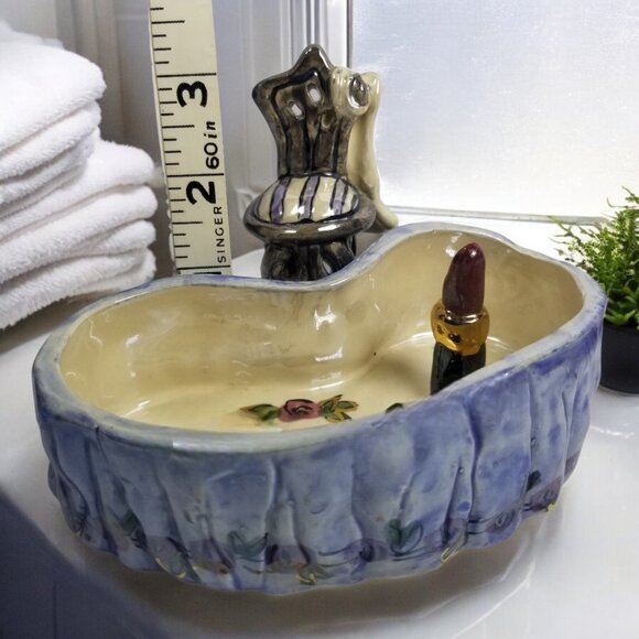 Blue Sky Clay Works Vanity Tray Dish Heather Goldminc "BEAUTY SHINES FROM WITH" - Picture 12 of 14